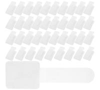 BESPORTBLE Self-Adhesive Cable Fastener Ties 40Pcs with 3M Backing for Data and Appliance Cable Organisation in White Suitable for Home Use