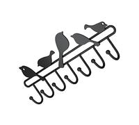 BESPORTBLE Self Adhesive Wall Mounted Coat Rack with Hooks No Drill Robe and Towel Hanger for Bedroom Bathroom Kitchen Scratch Resistant Surface Multi Purpose Storage for Keys Bags Clothes