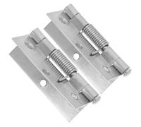 BESPORTBLE Self Closing Door Hinge Lightweight Sturdy 2pcs Stainless Steel Spring Hinges with Easy to Adjust Strong Structure for Bathroom Door