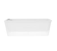 BESPORTBLE Self-watering Rectangular Planter Box with Water Level Window, Narrow Balcony Flower Pot for Indoor and Outdoor Plants, Window Sill Vegetable and Succulent Pot