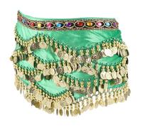 BESPORTBLE Sequin Skirt Sequin Skirt Belly Belt Dancing Hip Scarf Wrap Belt Belly Dance Waist Chain for Women Green Womens Womens