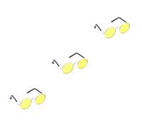 BESPORTBLE Sets Metal Frame Fashion Glasses for Small Dogs Cats Pet Sunglasses for Wearing Yellow Comfortable Non-harmful Pcs