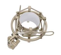 BESPORTBLE Shockproof Microphone Mount Silver Metal Anti-vibration Suspension Holder Clip for Condenser Mic Portable Lightweight Mic Holder for Recording Studio Broadcasting