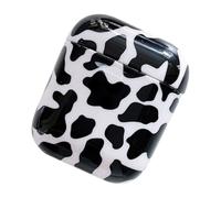 BESPORTBLE Silicone Earbuds Case Cow Print Pattern Compatible Generation 1/2 Protective Cover Shockproof Earphones Box for Daily Use