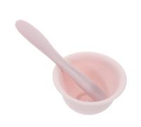 BESPORTBLE Silicone Face Mask Mixing Bowl Set for Spa and Salon Use 250ml Pink Facial Mask Bowl with Spatula and Measuring Spoon for Home Skin Care