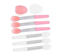 BESPORTBLE Silicone Lip Mask Applicator Brush Set 8pcs Practical Lip Balm Brush Tool with Dustproof Case for Women