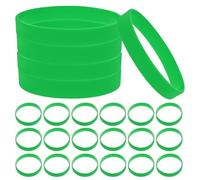BESPORTBLE Silicone Wristbands Plain Lightweight Stretchable Bands Elasticity and Comfortable Fit Green 60pcs for Sports, Team Spirit, and Youth Party Activities