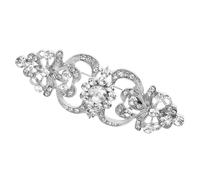 BESPORTBLE Silver Alloy Rhinestone Brooch with Pearl Accent, Elegant Clothing Pin Featuring Unique Design and Easy to Match Style, for Professional Attire and Daily Wear Enhancing Overall