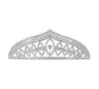 BESPORTBLE Silver Crystal Bridal Crown with Alloy Base Dazzling Rhinestone Tiara for Women Bride Versatile Headpiece for Weddings Birthday Parties Proms and Stage Performances