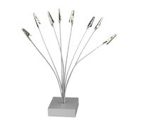 BESPORTBLE Silver Multi-Head Metal Photo Display Hanger with Clips, Memo and Note Holder for Business Cards and Paper, for Craft Projects and Holiday Items, Desktop Organizer