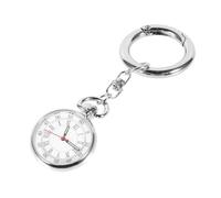 BESPORTBLE Silver Nurse Pocket Watch with Quartz Movement and Glass Alloy Case, Easy to Carry Nurse Pendant Watch for Doctors, Stylish Design as A Birthday