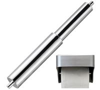 BESPORTBLE Silver Toilet Paper Roller Rod Replacement Adjustable Spring Loaded Toilet Roll Holder Spindle for Bathroom Use Retractable Metal Bar 6.50 Inch