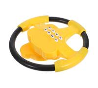 BESPORTBLE Simulated Driving Steering Wheel for Sound and Lights Secure Suction Cup Base Plastic Construction Interactive Pretend Play for Imaginative Roleplaying and Travel Use