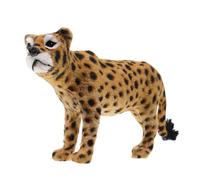 BESPORTBLE Simulation Leopard Action Figure - Plastic Realistic Fuzzy Leopard Figurine For Bookshelf - Wildlife Animal Toy Desktop Sculpture For Office Decor