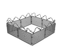 BESPORTBLE Simulation Miniature Wire Fence Model Weatherproof Plastic Barbed Wire Mesh for Military Scene Micro Landscape Dollhouse Decoration Easy DIY Assembly and Removal