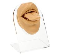 BESPORTBLE Simulation Mouth Model for Body Part Training Flexible Silicone Face Model Tongue Fake Face for Piercing Practice for Display and Practice Scenarios