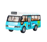 BESPORTBLE Simulation School Bus for Educational Sound and Light Bus Model in Space Blue Compact Design for Hand Eye Coordination and Intellectual Development