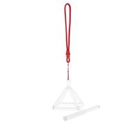 BESPORTBLE Singing Quartz Pyramid Sound Therapy Set with Rod, 3-inch Pyramid Music Instrument for Healing and Meditation, Desktop Creative Music Therapy Ornament, 2pcs White