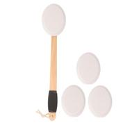 BESPORTBLE Slip Back Cream Applicator with Replacement Heads Handheld Lotion Applicator Wand for Even Application Secure Grip Bath Brush for Sunscreen Care
