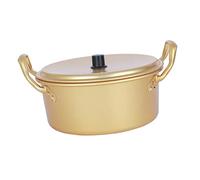 BESPORTBLE Small Aluminum Ramen Pot with Double Handles Korean Style Lightweight Noodle Cooker for Instant Noodles Soups Stews Non Aluminum Cookware