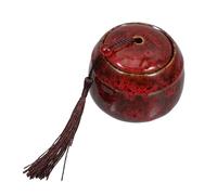 BESPORTBLE Small Ceramic Pet Memorial Urn for Ashes Elegant Keepsake Box for Cats and Dogs Red Cremation Urn for Home Display Burial