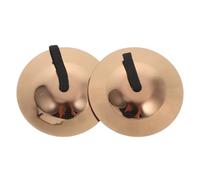 BESPORTBLE Small Copper Finger Cymbals Hand Percussion Instrument for Early Music Education Dancing Party Zills with Clear Crisp Sound
