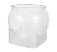 BESPORTBLE Small Desktop Fish Tank Aquarium for Goldfish Easy to Clean Micro Landscape Stylish Home Office Decor Durable Plastic Design