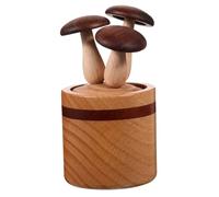 BESPORTBLE Small Wooden Mushroom Essential Oil Diffuser for Home Office Car Aromatherapy Natural Wood Design Continuous Scent Aromatic Diffuser Holiday Birthday Gift