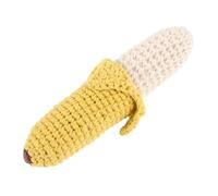 BESPORTBLE Soft Cotton Banana Teether Rattle for Boy Girl Lightweight Crochet Hand Bell for Newborns Portable and Adorable Sensory for Safe Teething and Easy Grasping The Go