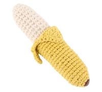BESPORTBLE Soft Cotton Crochet Banana Teething Bell for Boy Girl Lightweight Hand Rattle for Newborns Grasping and Motor Skill Development