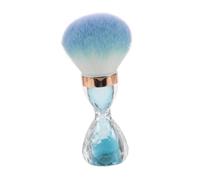 BESPORTBLE Soft Head Nail Cleaning Brush Effortless Cleaning Makeup Brush with Plastic and Fiber Materials Blue for Beauty Salons and Homes