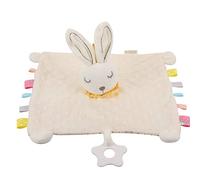 BESPORTBLE Soft Newborn Pacifying Towel and Baby Sleeping Doll in White with Spandex and Down-Alternative Cotton, Rabbit Shape Toy and Saliva Towel Suitable for Baby Sleep Comfort