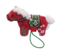 BESPORTBLE Soft Plush Horse Figurine Charm with Success Motif Lightweight Farm Animal for Home Decor Car Keychain and Spring Festival gift for for for for for for
