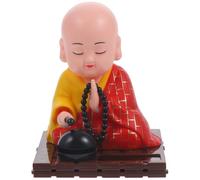 BESPORTBLE Solar Powered Monk Desktop Ornament with Head and Hands Motion