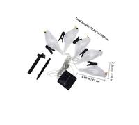 BESPORTBLE Solar Powered Robin Shaped LED String Lights Solar Panel Outdoor Garden Decoration White LED Party String Lamp for Patio Lawn and Ambiance