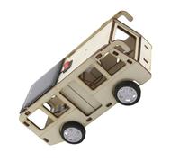 BESPORTBLE Solar Powered with Modular Easy Assembly and Green Energy Learning Model Bus Kit, DIY Science Experiment Made of Wood, Metal and Plastic, for Science Fair Project