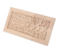 BESPORTBLE Solid Wood Decorations with Precision Floral Carvings Classic European Style Carved Rectangular Onlays for Indoor Decoration for Living Rooms