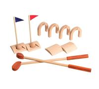 BESPORTBLE Solid Wood Golf for Preschoolers Interactive Parent Sports Props Lightweight Portable Golf Kit for Indoor Outdoor Play Enhances Athletic Skills and Temperament Development
