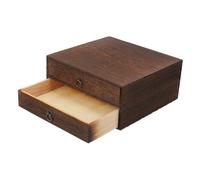 BESPORTBLE Solid Wood Vintage Desktop Storage Box with Multifunctional Sundry Organizer for Jewelry Crafts and Office Supplies Saving Desk Tidy Gift Ready Storage Drawer