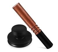 BESPORTBLE Sound Bowl Suction Tool Rubber Sucker Leather Wrapped Stick for Singing Bowl Lift Handle 8.4cm Diameter Black Lifting Accessory for Meditation and Music