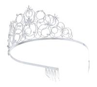 BESPORTBLE Sparkling Rhinestone Star Crown Headband Lightweight Bridal Wedding Headpiece for Women with Secure Side Combs Elegant Alloy Tiara for Parties and Performances