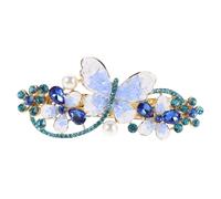 BESPORTBLE Sparkly Rhinestone Hair Barrette Elegant Spring Clip for Women Dazzling Ponytail Holder with Rhinestone Embellishments for Weddings and Formal Occasions