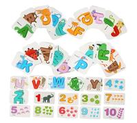 BESPORTBLE Spelling Game Alphabet for Preschool Educational Letter Puzzle Cards with Double-sided Learning Mathematics and Logic Cognitive Flash Cards gift for for for for for for for Boys