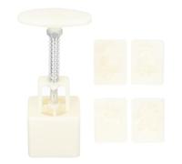 BESPORTBLE Square Mahjong Pattern Hand Press Type Mold for Moon Cake and Pastry Baking, Plastic Material Waterproof and Smooth Surface, for Home Bakery Use,