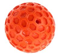 BESPORTBLE Squeaky Pet Ball for Dogs with Honeycomb Design, Orange Rubber | Chew-resistant, Easy Cleaning, Interactive Play, Outdoor Fetching Games