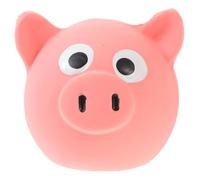BESPORTBLE Squeaky Pig Head Dog for Puppies, Natural Latex Pink | Teething Phase Support, Fetch-friendly Play for Small Dogs and Chewers, Indoor Use