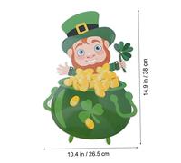 BESPORTBLE St Patrick's Day Garden Stake Hollow Sign Party Ornament for Lawn Outdoor Decoration Festive Irish Shamrock Theme