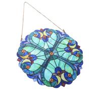 BESPORTBLE Stained Acrylic Window Hanging Panel with Heart Patterns Colorful Garden Wall Ornament for Home and Outdoor Decoration Lightweight Suncatcher Gift