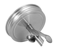 BESPORTBLE Stainless Steel Auto-locking Jar Lid Spout for Mason Jars Convenient Automatic Open Close Oil Bottle Cap Leak-resistant Pourer Replacement for Kitchen Condiment Bottles