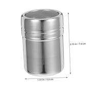 BESPORTBLE Stainless Steel Coffee Powder Shaker with Fine Mesh Sifter and Lid Silver Flour Duster for Cappuccino Latte Icing Sugar Cocoa Sprinkling